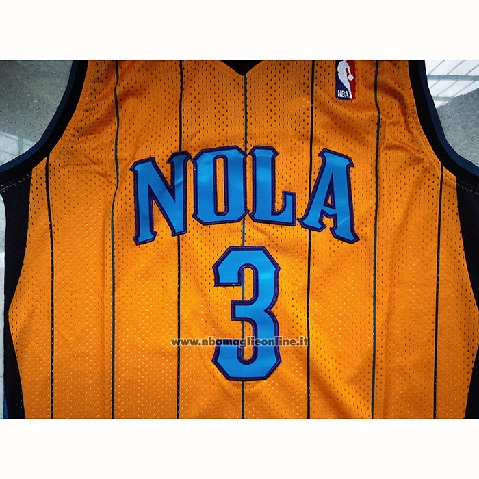Maglia Charlotte Hornets Chris Paul #3 Mitchell & Ness 2010-11 Giallo